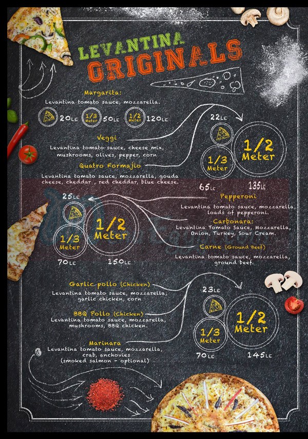 Levantina Pizza menu Egypt